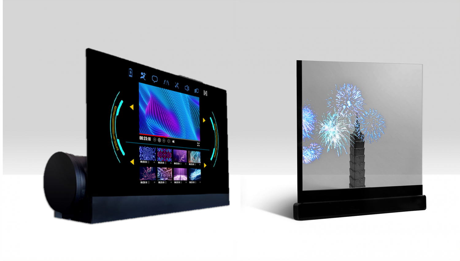 可捲式、折疊性、高透明